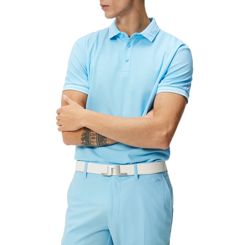 J.Lindeberg Austin Regular Fit Golf Polo Shirt - Baltic Sea