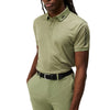 J.Lindeberg Tour Tech Reg Fit Golf Polo Shirt - Oil Green Melange