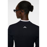 J.Lindeberg Wanita Anna Knitted Zip Golf Sweater - JL Navy