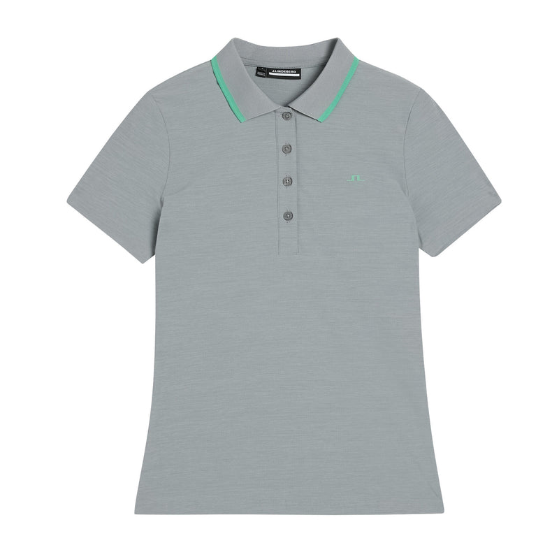 J.Lindeberg Women's Lily Golf Polo Shirt - Grey Melange