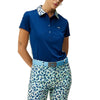 J.Lindeberg Women's Cara Golf Polo Shirt - Estate Blue