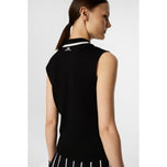J.Lindeberg Femme Ramona Sans manches en tricot de golf Polo - noir