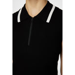 J.Lindeberg Femme Ramona Sans manches en tricot de golf Polo - noir