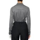 J.Lindeberg Wanita Steffi Golf Mid -Layer - Melange Abu -abu Gelap