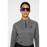 J.Lindeberg Wanita Steffi Golf Mid -Layer - Melange Abu -abu Gelap