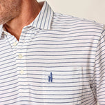 Johnnie-O Original 4-Button Polo - Ryan Stripe - White