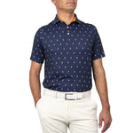 KJUS Golfer Golf Polo Shirt - Atlanta Blue/White