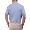 KJUS Soren Stripe Golf Polo Shirt - Atlanta Blue/White