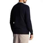 Lyle & Scott Golf Merino Blend v Neck Pullover - Navy