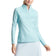 Peter Millar Wanita Geo Raglan-Sleeve Perth Golf Mid-Layer-Blue Spruce