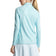 Peter Millar Wanita Geo Raglan-Sleeve Perth Golf Mid-Layer-Blue Spruce
