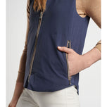 Peter Millar Damenschub Vollzitter -Golfweste - Marine