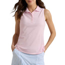 Kemeja Polo Golf Jaring Olahraga Berujung Canterbury Wanita Peter Millar - Putih/Willow