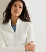 Peter Millar 女式 Lumi-Knit 高性能全拉链 - 浅白色