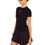 Chemise de golf en tricot Lisette Malbon pour femmes - Noir