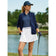 Peter Millar dames lumi-knop middengewicht full-zip golf midlayer-marine