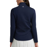 Peter Millar dames lumi-knop middengewicht full-zip golf midlayer-marine