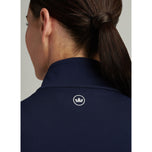 Peter Millar dames lumi-knop middengewicht full-zip golf midlayer-marine