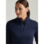 Peter Millar dames lumi-knop middengewicht full-zip golf midlayer-marine