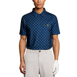 Lyle＆Scott对比Argyle Print高尔夫球球衫 - 海军牡丹