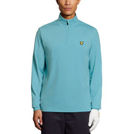 Lyle & Scott Core Quarter Zip Golf Midlayer -Aquamarine
