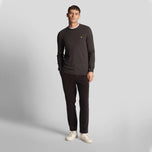 Lyle & Scott Cotton Merino Crew Neck Pullover - Holzkohlemarmed