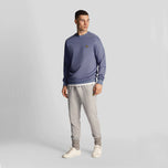 Lyle & Scott Fly Fleece Crew Leher - Storm Blue