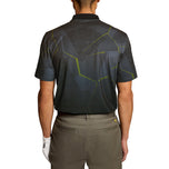 Lyle & Scott Geometric Print Golf Polo Shirt - Midnight Arang