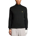 Lyle＆Scott高爾夫1874年四分之一ZIP跳線 - 噴氣式黑色