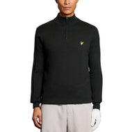 Lyle＆Scott高爾夫1874年四分之一ZIP跳線 - 噴氣式黑色