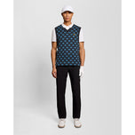 Lyle & Scott Golf gegen Neck Baumwolle Argyle Weste - Dunkle Marine