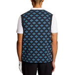 Lyle & Scott Golf gegen Neck Baumwolle Argyle Weste - Dunkle Marine