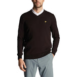 Lyle & Scott Merino Blend en V-Neck Knit - Jet Black