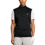 Lyle & Scott Half Zip Windjammer Golf Gilet - Jet Black