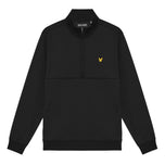 Lyle＆Scott Half Zip Windjammer高爾夫中心 - 噴氣黑色