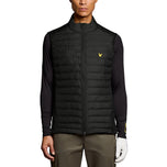 Lyle & Scott Hybrid Quilted Full Zip Golf Vest -Jet Black