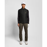 Lyle & Scott Hybrid Quilted Full Zip Golf Vest -Jet Black