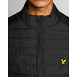 Lyle & Scott Hybrid Quilted Full Zip Golf Vest -Jet Black