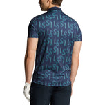 Lyle & Scott LS Monogram bercetak Polo Polo - Ryder Blue