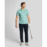 Lyle & Scott LS Monogramm gedrucktes Golfpolo -Hemd - Küste