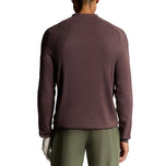 Lyle & Scott Langarm-Strick-Golf-Poloshirt – Beere