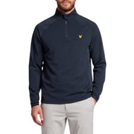 Lyle & Scott Mesh Panelled Course Golf Midlayer - Dark Navy