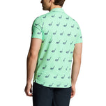 Lyle & Scott Micro Club gedrucktes Golfpolo -Shirt - Küste