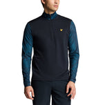 Lyle & Scott Imprimé Contour Golf Midlayer - Dark Navy