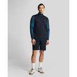 Lyle & Scott Imprimé Contour Golf Midlayer - Dark Navy