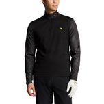 Lyle & Scott gedrucktes Kontur Golf Midlayer - Jet Black