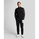 Lyle & Scott gedrucktes Kontur Golf Midlayer - Jet Black