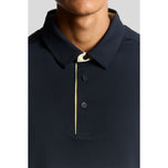 Lyle & Scott Shank Button Golf Polo Shirt - Dark Navy/Sunrise Yellow
