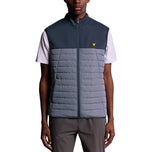Lyle & Scott Sports Fleece Hybrid Golf Gilet - True Indigo/Steel Indigo