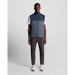 Lyle & Scott Sports Fleece Hybrid Golf Gilet - True Indigo/Steel Indigo